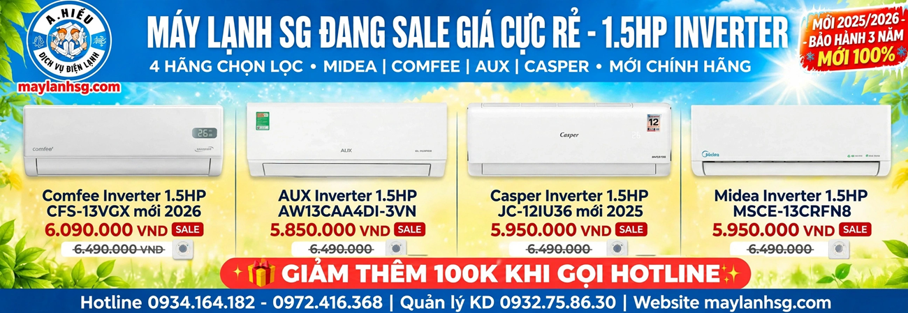 Sale cực rẻ 4 hãng - 1.5hp